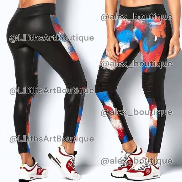 Zumba Must Move Ankle Leggings Bold Black Size S (E082) - Picture 1 of 6
